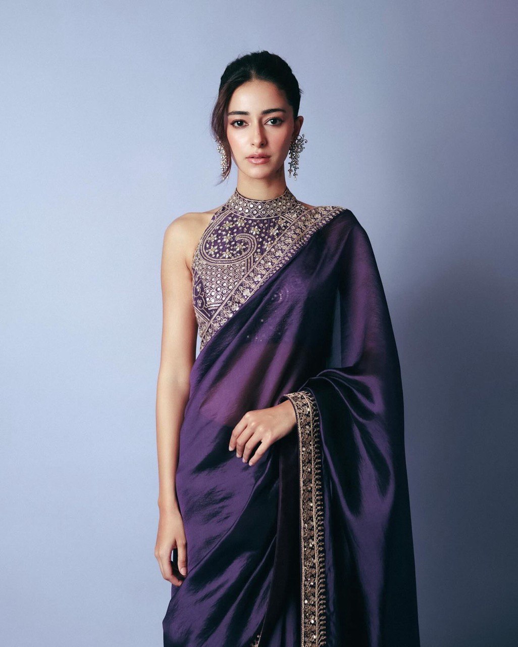Party Wear Purple Color Rangoli Silk With Sequence Work Saree