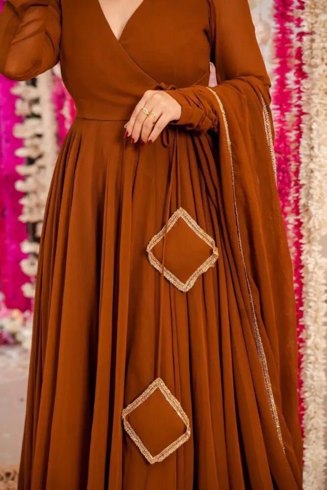 Festive Wear Designer Long Anarkali Gown With Dupatta