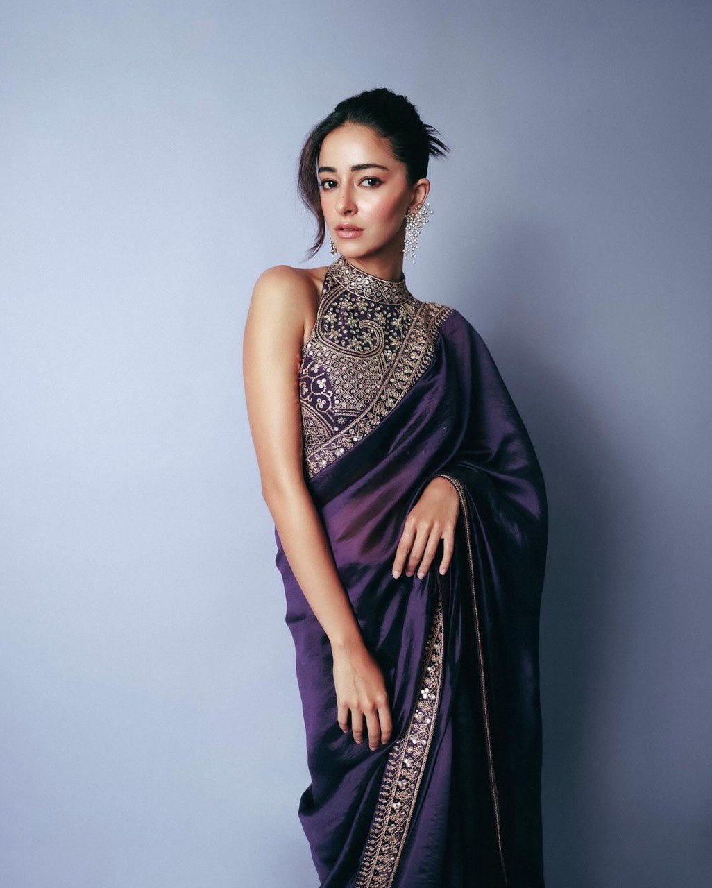 Party Wear Purple Color Rangoli Silk With Sequence Work Saree
