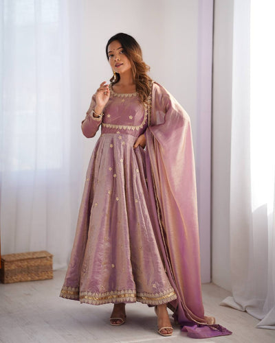 Pink Color Designer Wedding Wear Sequence Work Anarkali Suit