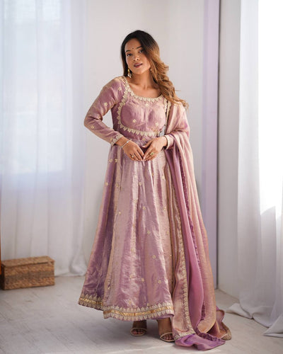 Pink Color Designer Wedding Wear Sequence Work Anarkali Suit