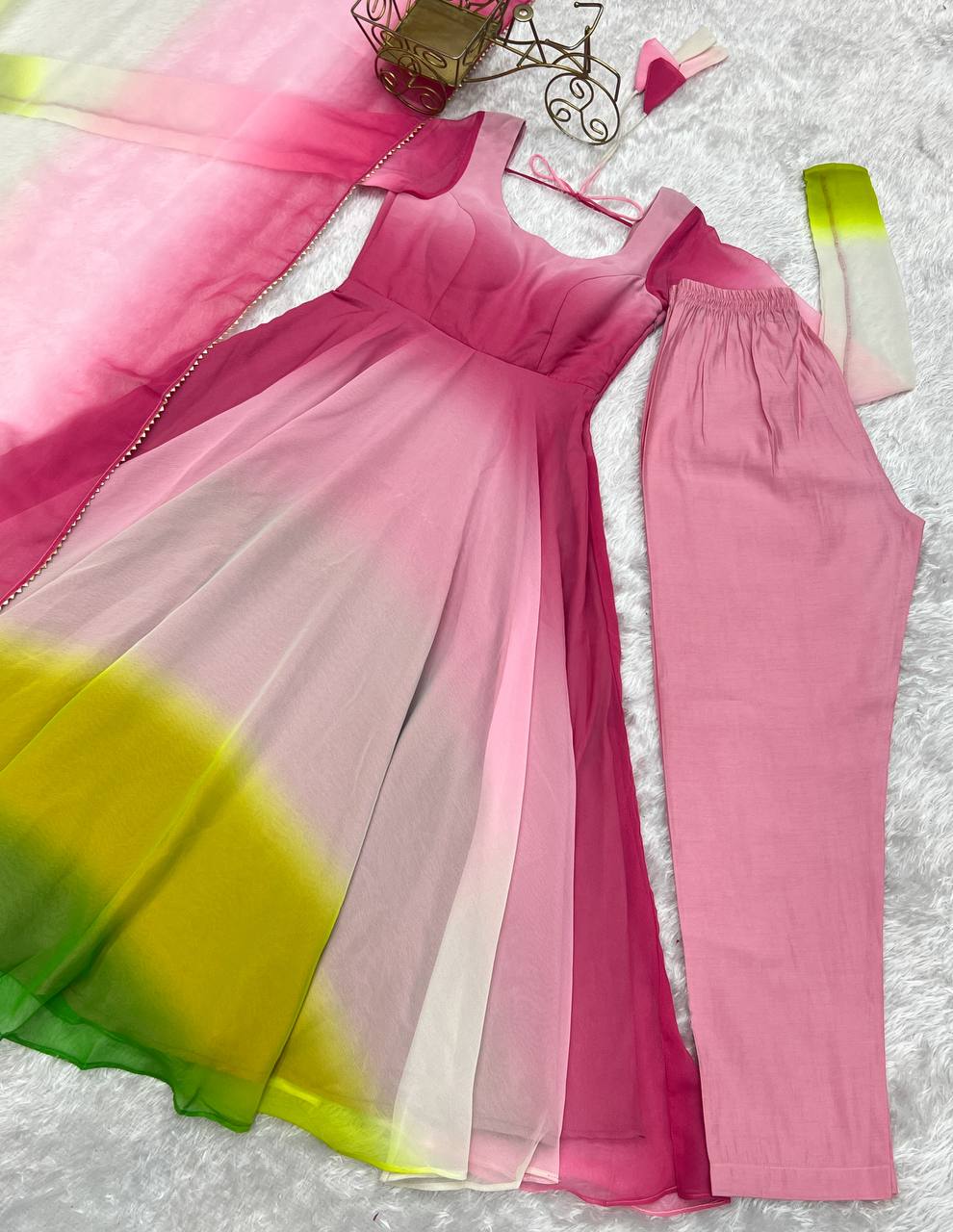 Multi Color Wear Georgette Wear Anarkali Suit